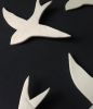 Flock - Swallows Porcelain Bird Wall art Sculpture Set Of 7 | Wall Sculpture in Wall Hangings by Elizabeth Prince Ceramics. Item composed of cement
