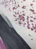 Orchid & Black Abstract in Washi | Oil And Acrylic Painting in Paintings by Jan Sullivan Fowler. Item composed of paper and synthetic