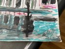 Prospect Park Boathouse in Early Spring | Drawings by Noel Hefele. Item composed of paper