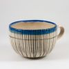Stoneware coffee set in 'Reeds' design | Cup in Drinkware by Kyra Mihailovic Ceramics. Item composed of stone