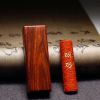 Premium Contemporary Cinnabar Inkstick Carved Cloud Art I | Sculptures by Dynasty Artisan. Item works with minimalism & japandi style