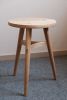 3 Leg Stool with Curved Stretchers | Chairs by Big Sand Woodworking. Item made of oak wood