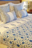 Indigo IKAT Cushion Cover | Pillows by Jaipur Bloc House. Item composed of cotton