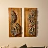 c.1920 Chinese Carved Polychrome Openwork Architectural Pane | Wall Sculpture in Wall Hangings by Loom&Drift. Item composed of wood in mid century modern or art deco style