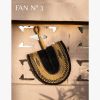 Black/Natural Woven Fans | Ornament in Decorative Objects by AKETEKETE. Item made of fiber works with boho & minimalism style