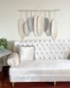 Large Macrame Feathers/ 8 Feathers with two different colors | Macrame Wall Hanging in Wall Hangings by macramestories. Item composed of wood & cotton compatible with boho and country & farmhouse style