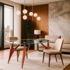 Ted Crystal – Glass & Mahogany Living Room Table | Dining Table in Tables by GREYGE. Item composed of wood and glass in contemporary or modern style