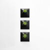 Node M Wall Planter, 9" Modern Plant Wall Set, Black | Sculptures by Pandemic Design Studio. Item composed of stoneware in minimalism or mid century modern style