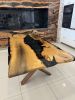 Black Dining Table - Epoxy Resin Table - Custom Epoxy Table | Tables by Tinella Collection. Item composed of wood in minimalism or contemporary style