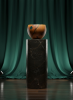 Sculptural Thuja Burl Vessel with Forest Green Resin Inlay | Decorative Bowl in Decorative Objects by Holzkunst Samuel Meisinger. Item made of wood & synthetic compatible with art deco style