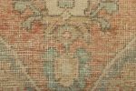 Vintage Turkish Rug in Pink with Blue & Cream Floral | Area Rug in Rugs by Rug and Kilim