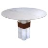 Axis Round Table | Cocktail Table in Tables by Dovain Studio. Item composed of marble and leather in contemporary style
