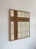 Woven Wall Art Frame -Masonry 006 | Tapestry in Wall Hangings by Anita Meades. Item made of oak wood with canvas works with minimalism & contemporary style