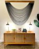 Black Necklace - Macrame Wall hanging | Wall Hangings by HILO Fiber Art. Item made of oak wood with cotton