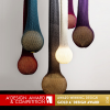 Hanging Knitted Lamp Shade - Dropped | Pendants by Ariel Zuckerman Studio | Tsiporit Industrial Zone in Nof HaGalil. Item composed of fabric and synthetic