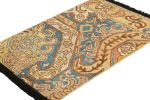 Rug & Kilim’s Dragon Rug in Gold and Blue with Geometric | Area Rug in Rugs by Rug and Kilim