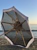 Handmade Macrame Boho Beach Umbrella with Cotton Fringe | Textiles by Dimitar Kostadinov | Aparthotel Crotiria in Burgas