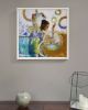 Girl on a Mixed Media Painting | Mixed Media by Taban sarabi