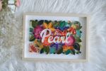 Customizable Name Floral Design | Wall Sculpture in Wall Hangings by Mira's Craft. Item made of paper works with boho & contemporary style
