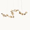 Dune 12 Curve in Metallic Tones Pendant Light | Chandeliers by MOSS Objects. Item composed of metal compatible with contemporary and japandi style