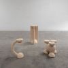 BLEO Pedestal Oak By Daniel Couttolenc | Side Table in Tables by Daniel Couttolenc. Item made of oak wood works with boho & contemporary style