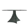 "Bianca" Round dining table in Alpi Green Marble | Tables by Carcino Design. Item composed of marble in minimalism or contemporary style