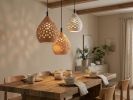 Cepa Udaipur 20" | Architectural Ceramic Gobo Pendant Light | Pendants by Naaya Studio. Item made of brass & stoneware compatible with minimalism and contemporary style