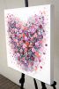 Petal Dance — Original Impasto Heart Painting | Oil And Acrylic Painting in Paintings by DaggArt. Item composed of canvas in contemporary style