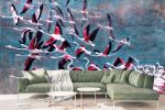Bazaruto Flamingo | Wallpaper in Wall Treatments by Cara Saven Wall Design. Item composed of fabric & paper
