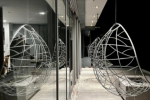 Studio Stirling Nest Egg along the the James River, Richmond | Swing Chair in Chairs by Studio Stirling. Item composed of steel compatible with minimalism and country & farmhouse style