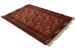 Red Tribal 3X5 Turkoman Persian Rug | Area Rug in Rugs by Magic Rugs. Item made of wool works with boho & country & farmhouse style