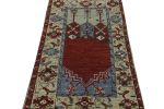 Rug & Kilim’s Tribal Runner Rug in Red with Mihrab | Area Rug in Rugs by Rug and Kilim