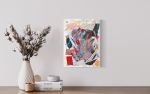Red Collage Art | Mixed Media by NAMYOONSOOART. Item made of canvas