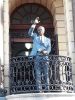 Nelson Mandela Balcony Statue | Public Sculptures by Barry Jackson Artist | Cape Town City Hall in Cape Town. Item made of ceramic