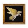 Wall Art Work Of Pegasus Flying Horse | Embroidery in Wall Hangings by MagicSimSim. Item made of fabric compatible with art deco and asian style