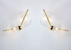 Lune wall lights | Sconces by SilvioMondinoStudio. Item composed of brass and glass