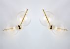 Lune wall lights | Sconces by SilvioMondinoStudio. Item composed of brass and glass