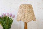 Mimi Scalloped Lampshade (Small) | Lighting by Hastshilp. Item composed of wood