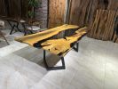 Custom Handmade Natural Live Edge Chestnut Table | Dining Table in Tables by Gül Natural Furniture. Item composed of wood & metal compatible with minimalism and mediterranean style