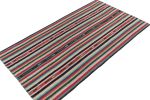 1950s Vintage chaput Kilim style in Multicolor Stripe | Area Rug in Rugs by Rug and Kilim