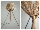 Mid century modern (MCM) standing lamp | Handmade Jute lamp | Sconces by Light and Fiber. Item composed of cotton & metal compatible with boho and mid century modern style