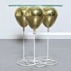 Up! Balloon Side Table with Gold Balloons | Tables by Duffy London. Item composed of metal and glass in modern style