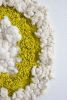 CHARTREUSE CLOUDS - Textile Wall Sculpture | Wall Hangings by Melodie Nicolle. Item composed of wood and cotton in boho or minimalism style