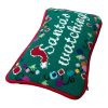 hand-embroidered needlepoint SANTA'S WATCHING pillow * OOAK | Pillows by Mommani Threads. Item made of wool works with contemporary & eclectic & maximalism style