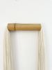 Ecru tassel / bamboo | Tapestry in Wall Hangings by Olivia Fiber Art. Item composed of bamboo and wool in boho or minimalism style