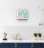 Sunrise Bay Laurel (Acrylic painting FRAMED to 13 x 13") | Oil And Acrylic Painting in Paintings by Christine So. Item composed of birch wood compatible with contemporary and country & farmhouse style