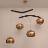 Iris Chandelier | Chandeliers by lightexture. Item made of wood with brass works with boho & minimalism style