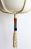 Modern Color Block Macrame Plant Hanger – 37” Handmade | Wall Sculpture in Wall Hangings by Freefille. Item composed of cotton in contemporary or modern style