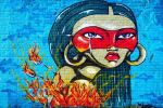 Amazonian Woman Mural | Street Murals by ELNO | Nomadic Community Garden in London