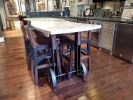 Rolling Concrete & Steel Bar Table | Cocktail Table in Tables by Alicia Dietz Studios. Item made of walnut with steel